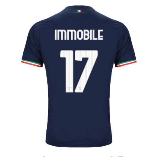 Pánský Fotbalový dres Lazio Ciro Immobile #17 2023-24 Venkovní Krátký Rukáv